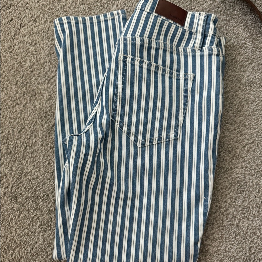 Lands end stripped jeans